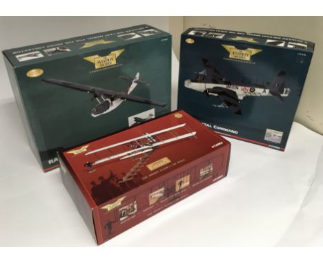 Three boxed Corgi Aviation Archive airplane models comprising a limited edition RAF Coastal Command, a similar Vickers Wellin