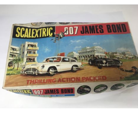 A rare boxed James Bond 007 Scalextric racing set , in fair used condition ,box also having some wear but still in pretty goo