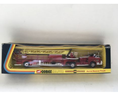 A boxed Corgi Major Aerial rescue truck No 1143