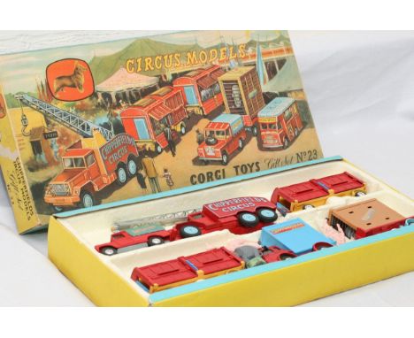 A boxed Corgi major Chipperfields circus gift set No.23 (with giraffe truck in place of booking office)