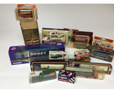 A collection of verious die-cast toys including corgi Ford Capri TR7 Austin Metro continental track side accessory Vehicles i