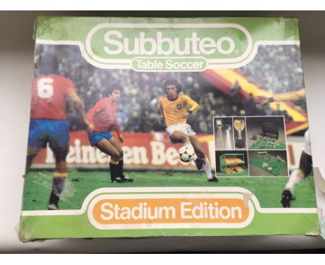 A boxed Subbuteo Stadium edition a/f. The teams include Brazil and Argentina..