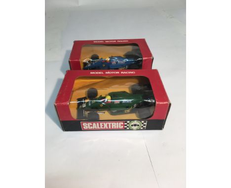 2 rare scalextric boxed Ferrari f.1 cars, boxed in good condition.