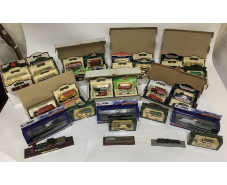 A collection of boxed model vehicles including Lledo and Lledo gold 2nd edition and Corgi Rail Legends