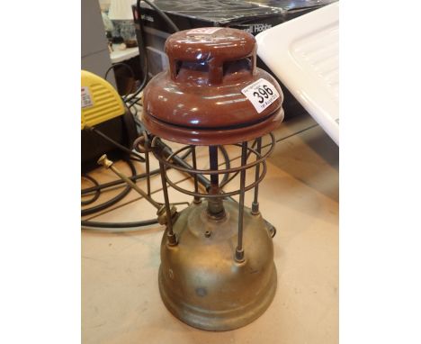 Brass Tilley lamp with enamel top 