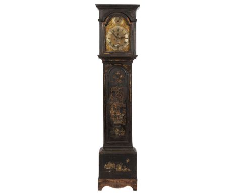 William Smith, London a lacquered longcase clock: the eight-day duration movement striking the hours on a bell, with the unus