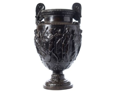 After C. Delpech for The Art Union of London, a bronze model of the Townley vase: decorated with neo-classical figures, the p