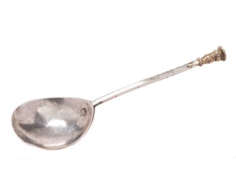 An early  17th Century seal top spoon:, maker's mark struck once to the bowl, RC within (a rose a similar mark can be found i