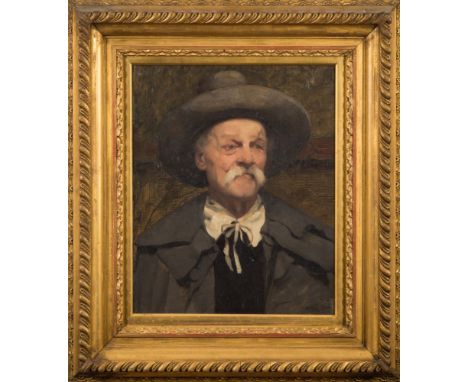 M. E. Hall [19th/20th Century]-Portrait of a Tyrolean gentleman:-signed bottom rightoil on canvas50 x 40 cm.
