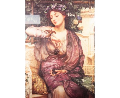 A LARGE COLOUR PRINT OF A FEMALE FIGURE 