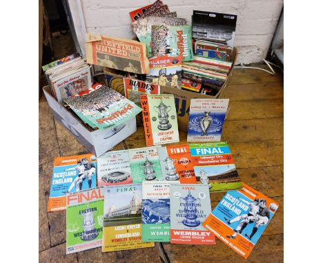 Football Programmes&nbsp; - mostly Sheffield United Football Programmes, late 1960's s to present;&nbsp; various Wembley fina