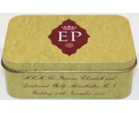 HER LATE MAJESTY QUEEN ELIZABETH II AND PRINCE PHILIP; a piece of cake from 20th November 2007 celebrating their diamond wedd