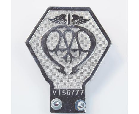 An Automobile Association industrial and commercial vehicle member's badge