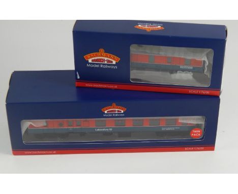 Bachmann Branch Line Railways, a MkI CCT British Rail Research RTC and a MkI RTC coach twin pack laboratory 10 and 11