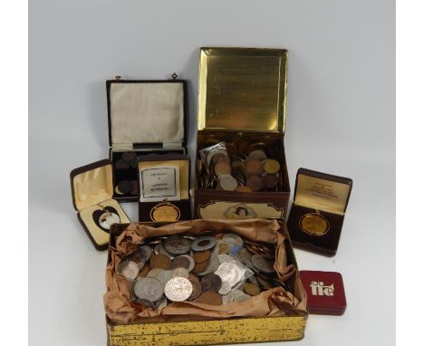 Victorian and later coins, including Commonwealth, Great Britain commemorative crowns, Britain's first decimal coin set, Papa