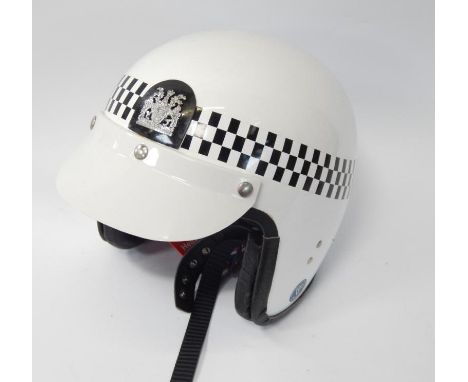 A 1980s Everoak Grand Prix Police motorcyclist's helmet