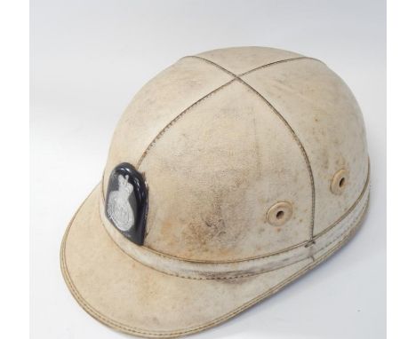 A mid 20thC Police motorcyclists helmet