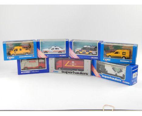 Diecast models, Corgi Superhaulers, cars, lorries, (7)