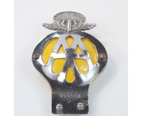An Automobile Association of South Africa membership badge, Membership No B56158