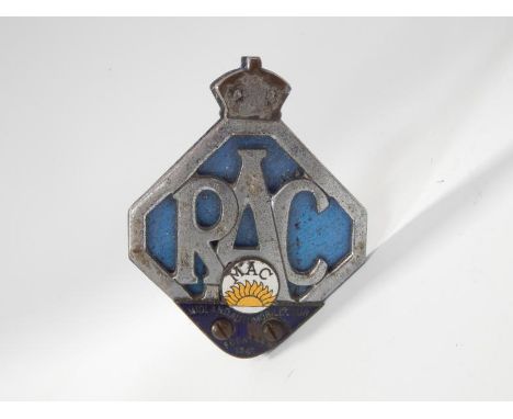 An RAC grille badge, with Midland Automobile Club attachment