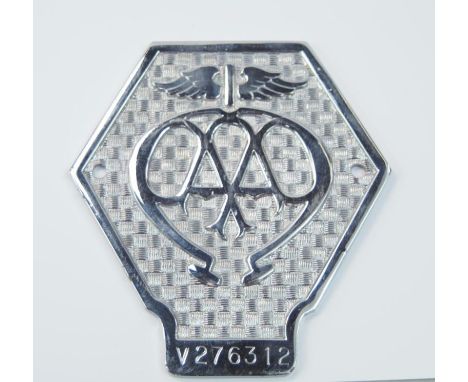 An Automobile Association commercial membership badge
