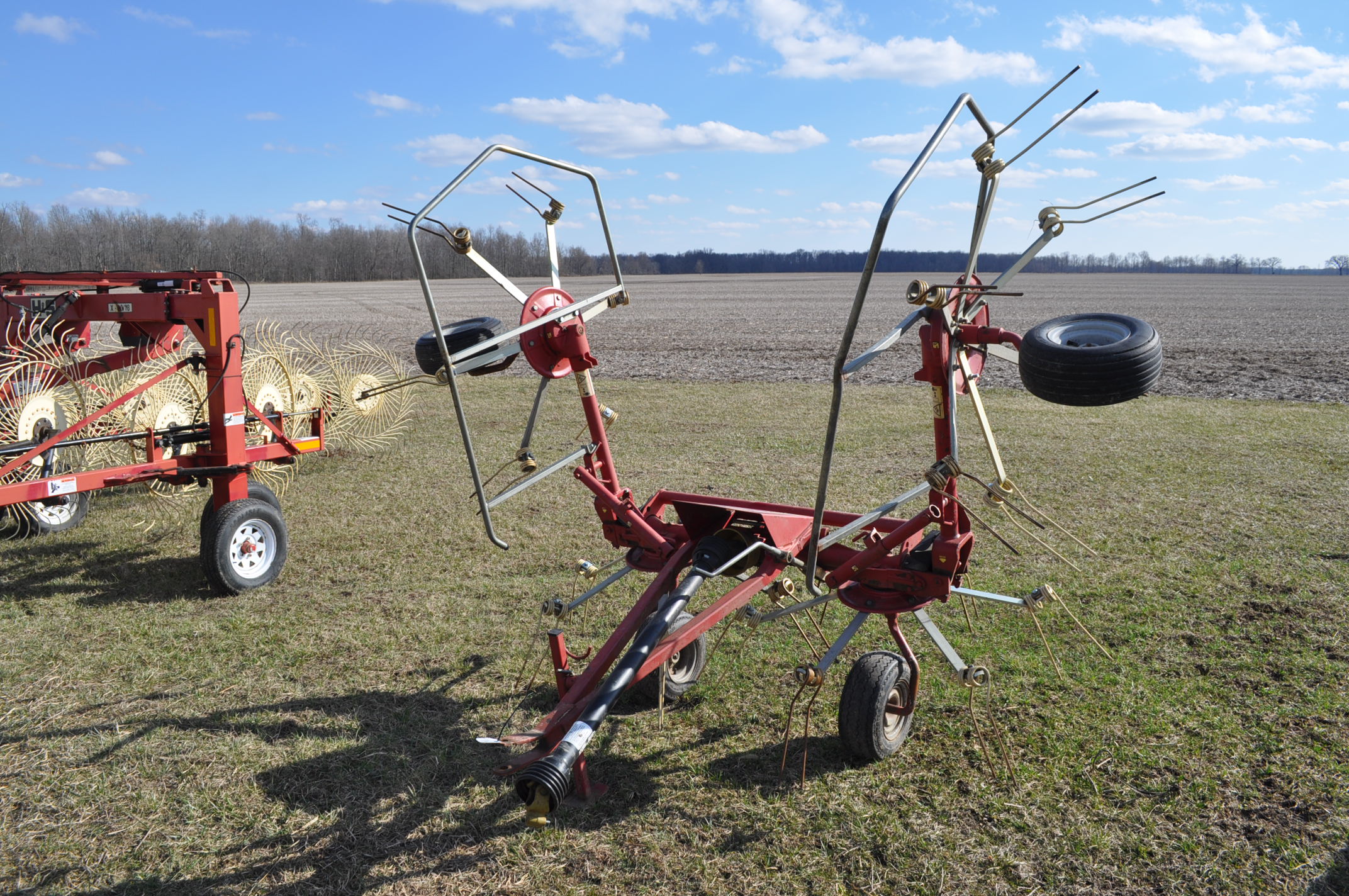Sitrex ST520 4 spool hay tedder, pull type, manual fold, 540 PTO, SN 144864