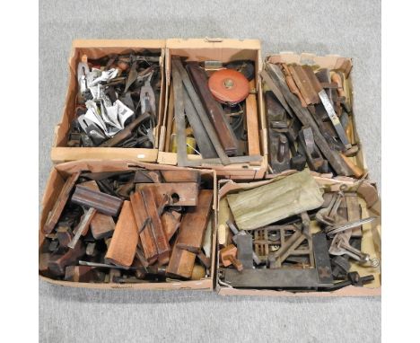 A collection of five boxes of various early 20th century hand tools