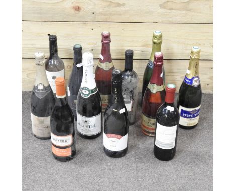 A collection of wine and sparkling wine