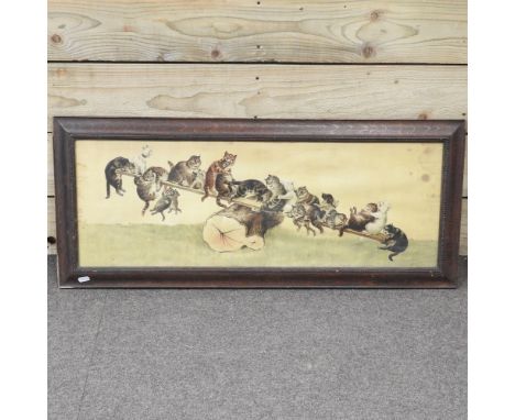 Louis Wain, early 20th century, cats, print, 27 x 78cm