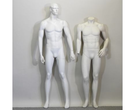 A life size male shop mannequin, together with another