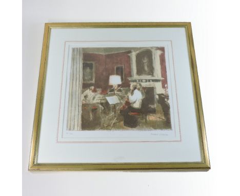 Bernard Dunstan, 20th century, The Gabrielli Quartet at Stourhead, limited edition coloured lithograph, signed in pencil to t
