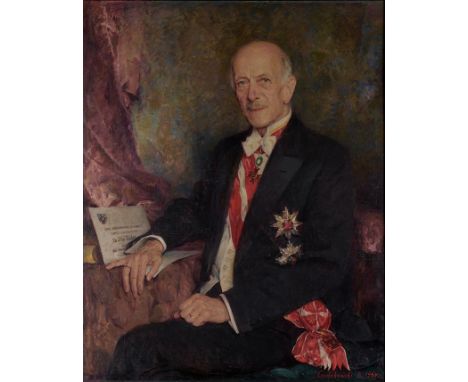 Boleslaw von Czedekowski. 1885 Wojinlow - 1969 Wieden. Sign.1944 dat. Halbfigürliches Portrait des Otto Ender (1875 - 1960). 