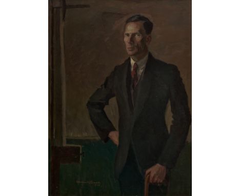 Edmund Stierle. Maler zu Stuttgart. Stellte 1927 im Württembergischen Kunstverein aus. Sign. 1926 dat. Portrait von Ludwig Sc