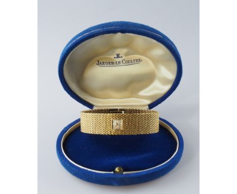 Feine Jaeger LeCoultre Damenarmbanduhr.  Um 1960. Quadratisches, original Jaeger LeCoultre Ankerwerk (Handaufzug) mit ebensol