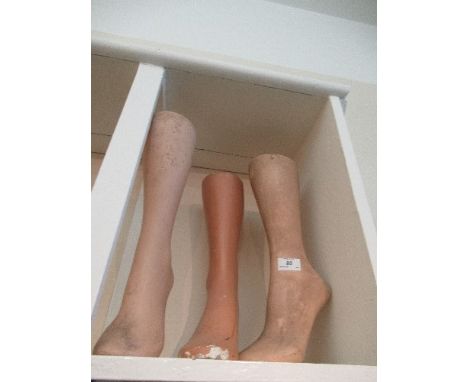 Three vintage sock forms and three other sock forms