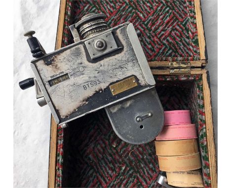 Setright TICKET MACHINE No BT593, serial no 30106, supplied to Bristol Omnibus Co in 1956. Comes with a wooden box with handl