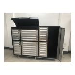 7 Foot Storage Cabinet With 35 Drawers & 1 Cabinet