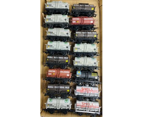16x OO Gauge Petrol Tank Wagons. P&amp;P Group 3 (£25+VAT for the first lot and £5+VAT for subsequent lots) 