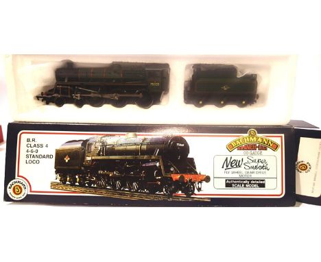 Bachmann 31-101 Class 4MT, 75023 Green, Late Crest. P&amp;P Group 1 (£14+VAT for the first lot and £1+VAT for subsequent lots