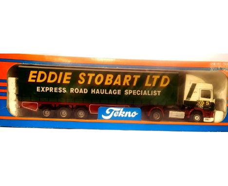 Tekno 1:50 scale Big Truck Atkinson and curtainside tri-axle trailer Eddie Stobart. P&amp;P Group 1 (£14+VAT for the first lo