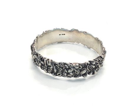 Quality ornate silver bangle weight 98g full silver hallmarks please see images for details 