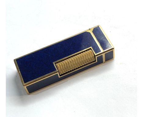 Vintage blue enamel dunhill lighter please see images for details 