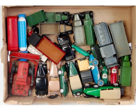 Tray of mixed play worn and loose diecast vehicles, to include Dinky, Solido, Matchbox and others, to include No.230 Talbot L