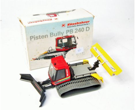 Conrad No.5201 1/43rd scale Kassbohrer Snow Plough "Pisten Bully", finished in red and black, in the original box (VG-BVG)
