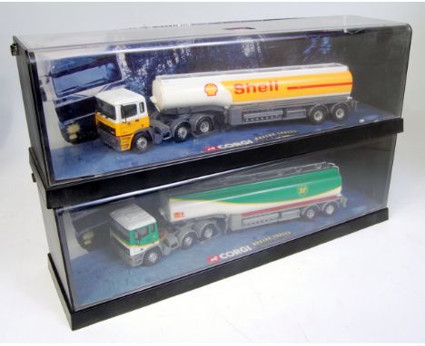 Corgi 1/50th scale road haulage group, 4 examples to include: No.75102, Shell ERF Tanker, No.75103 BP ERF Tanker, No.75201 Ed
