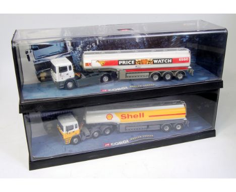 Corgi 1/50th scale road haulage group, 4 examples to include: No. 75104 Esso ERF Tanker, No.75102 Shell ERF , No.75204 Jack R