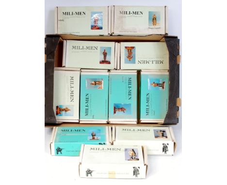 Mili-Men of Cheshire, 120mm Scale Resin and White Metal Military Figure Group, 11 boxed as issued examples, to include MM12 S