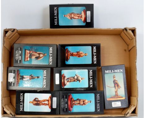 Mili-Men of Cheshire, 120mm Scale Resin and White Metal Military Figure Group, 8 boxed as issued examples, to include MM16 SS