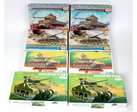 Crown Models of Japan Radio Control Tank Series Group, 4 boxed as issued examples, to include 2x Type 61 Japanese Tank, and 2