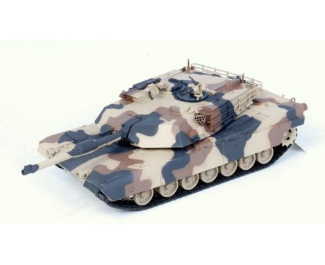 Franklin Mint 1/24th scale model of a M1A1 Abrams Tank, finished in camouflage desert colours, appears as issued, in the orig